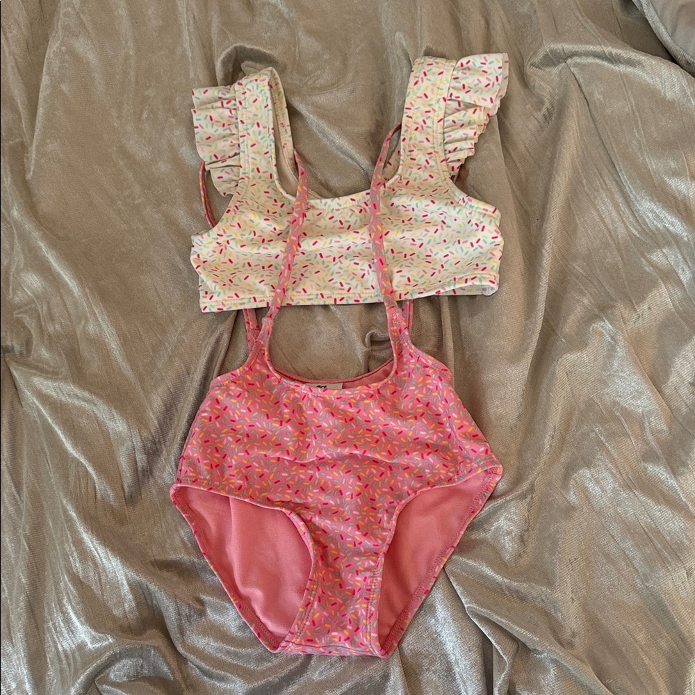 Art Class x Museum of Ice Cream collab  Pink and Cream Kids Swim Set